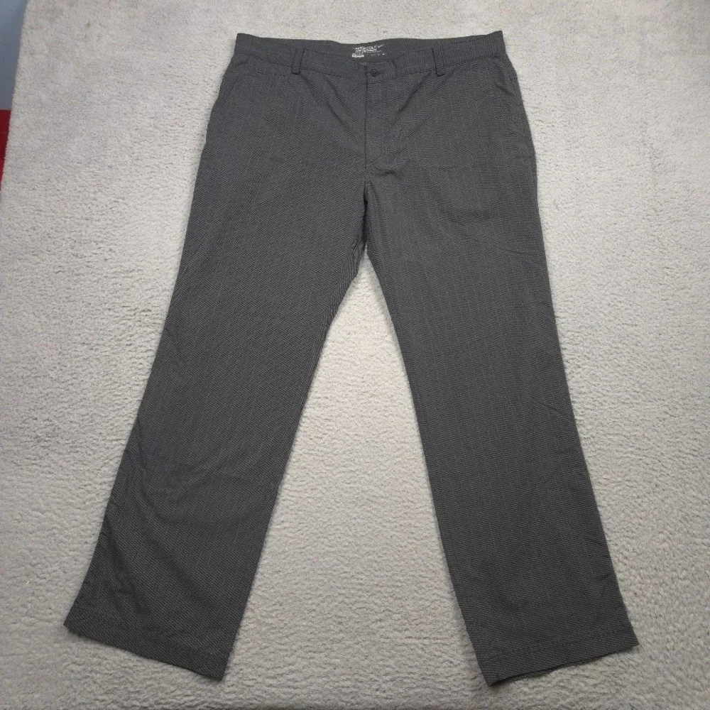 Nike Golf Tour Performance Dri-FIT Pants Mens 40x32‎ Gray Herringbone Stretch